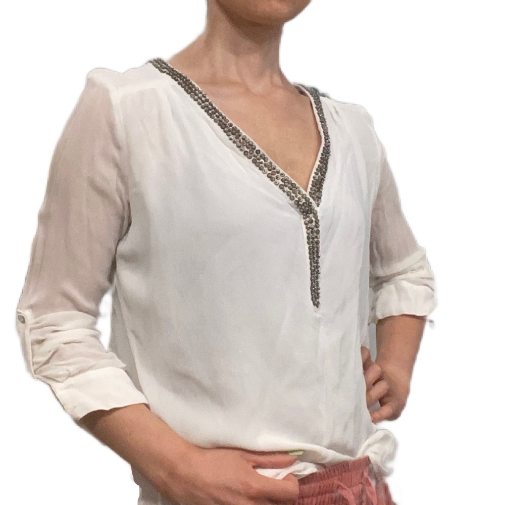 Zara white blouse